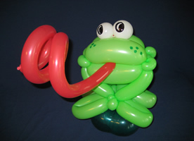 Balloon centerpiece - frog